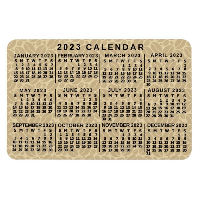 Magnet Flexible Calendrier 2023 (Voir la description pour la versi (Horizontal)