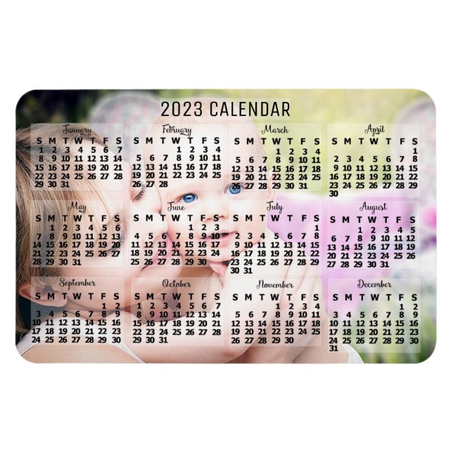 Magnet Flexible Calendrier 2023 (Voir la description pour la versi (Horizontal)