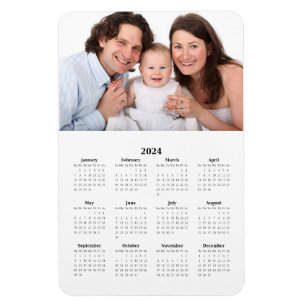 Magnet Flexible Calendrier 2024 avec aimant photo personnalisé