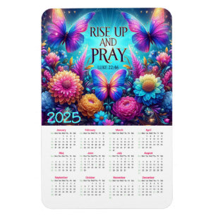 Magnet Flexible Calendrier 2025 Lever et prier Luc 22:46