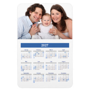 Magnet Flexible Calendrier 2027 avec aimant photo personnalisé