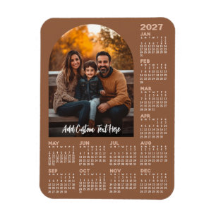 Magnet Flexible Calendrier 2027 avec Photo - Année complète Terra