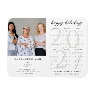 Magnet Flexible Calendrier d'affaires photo logo aimant moderne 20