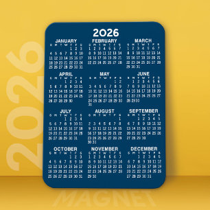 Magnet Flexible Calendrier de l'année complète 2023 - Minimal de b