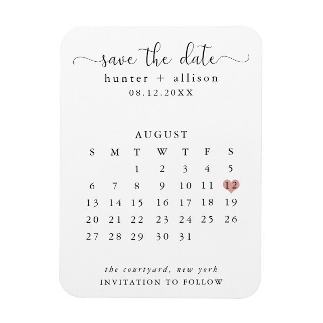 Magnet Flexible Calendrier Enregistrer l'aimant de date (Vertical)