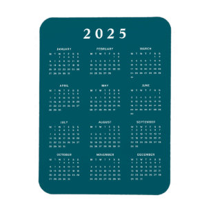 Magnet Flexible Calendrier mensuel 2025