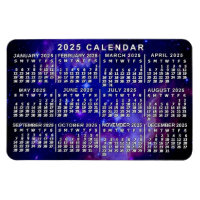 Calendrier mensuel 2025 Nebula spatiale externe