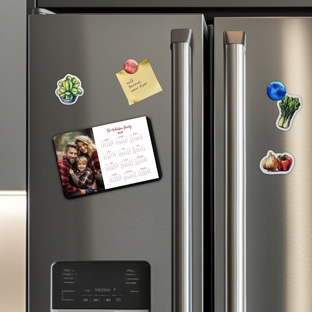 Magnet Flexible Calendrier photo 2025 Grange Rouge (Créateur téléchargé)