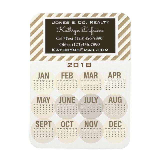 Magnet Flexible Calendrier Professionnel Entreprise 2018 (Vertical)