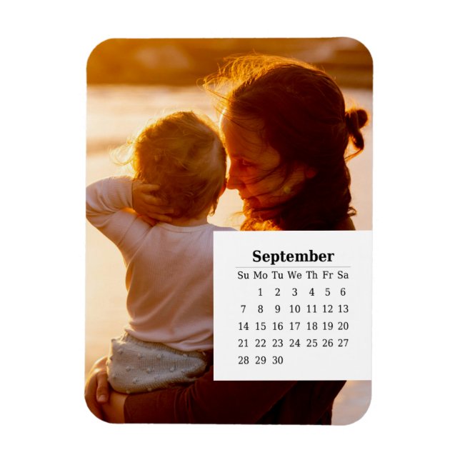 Magnet Flexible Calendrier superposition septembre 2025 (Vertical)