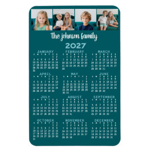 Magnet Flexible Calendrier vue complète avec 4 photos