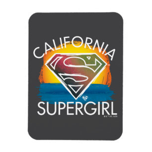 Magnet Flexible California Supergirl Sunset Graphic