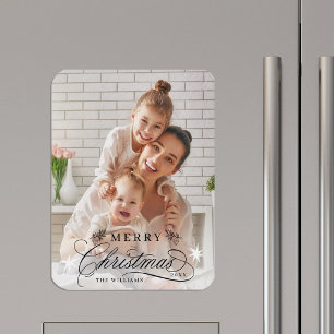 Magnet Flexible Calligraphie romantique Joyeux Noël Photo