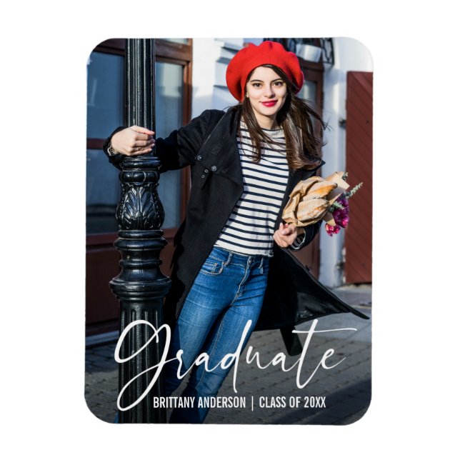 Magnet Flexible Calligraphie Stylo Encre Diplôme Faire-part photo (Vertical)