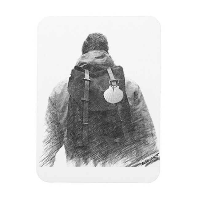 Magnet Flexible Camino de Santiago Pilgrim (Vertical)