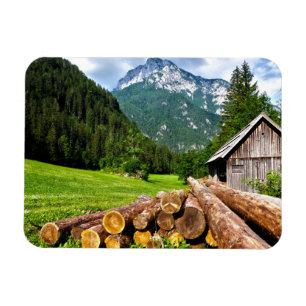 Magnet Flexible Camp d'exploitation forestière dans la forêt avec 