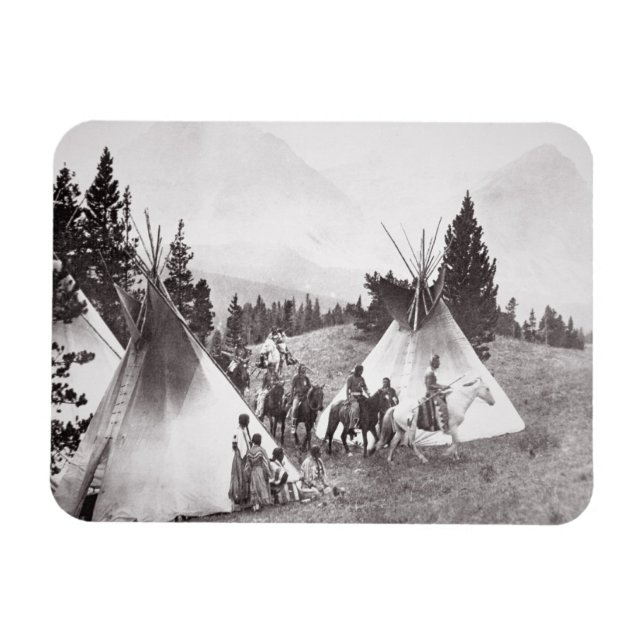 Magnet Flexible Camp Native American Teepee, Montana, c.1900 (b/w (Horizontal)
