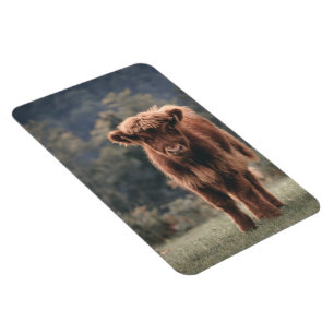 Magnet Flexible Campagne d'herbe d'automne de la vache de haute-te
