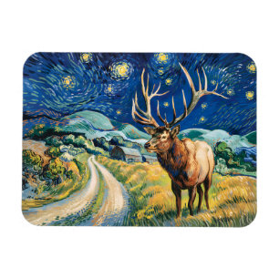 Magnet Flexible Campagne étoilée vintage Elan Nuit Van Gogh