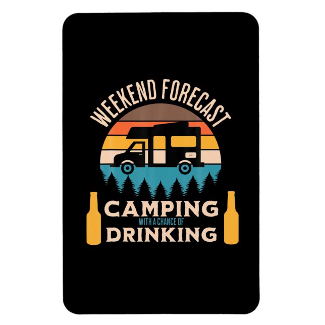 Magnet Flexible Camping de la bière avec anniversaire de la bière (Vertical)