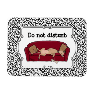 Magnet Flexible Canapé Greyhound (fawn) Chien Lazy Dormir Drôle