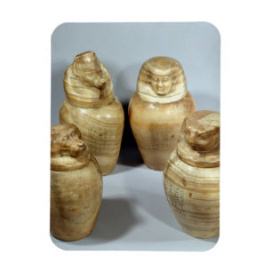 Magnet Flexible Canopic jars of Hor-ir-aa, corde (alabaster)