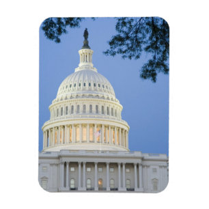 Magnet Flexible Capitole américain à la tombée de la nuit, Washing