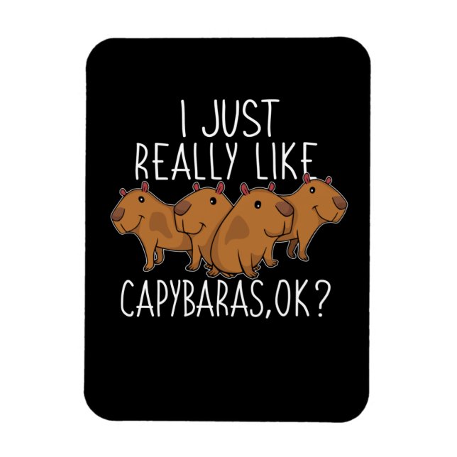 Magnet Flexible Capybara Cadeaux Enfants Femmes Cute Capybara (Vertical)