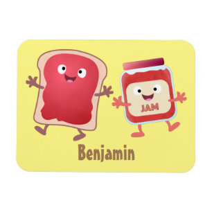 Magnet Flexible Caractères de dessins animés sur le pain et la con