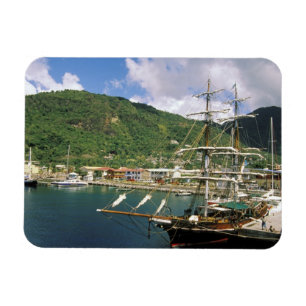 Magnet Flexible Caraïbes, Sainte-Lucie, Soufriere. Bateaux dans