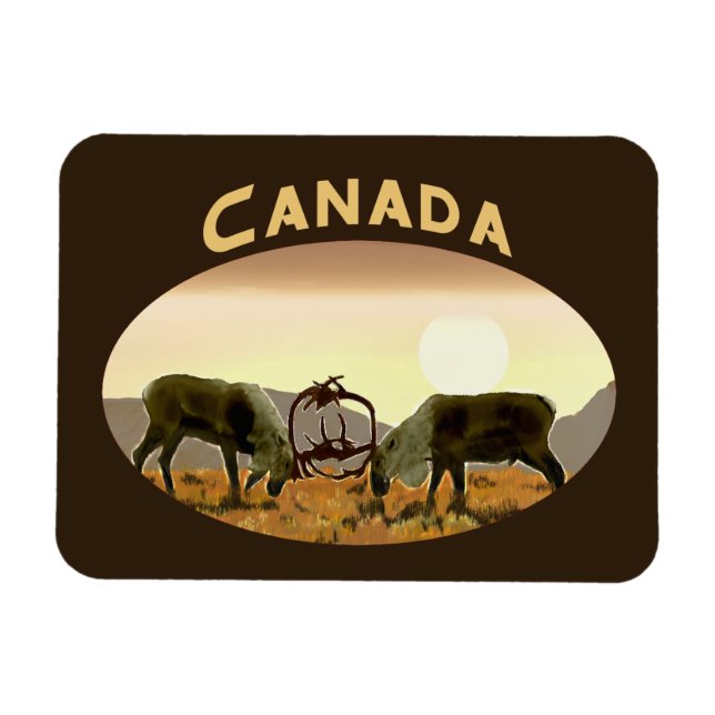Magnet Flexible Caribou Duel - Canada (Horizontal)