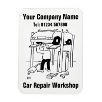 Caricature de l'atelier de réparation automobile