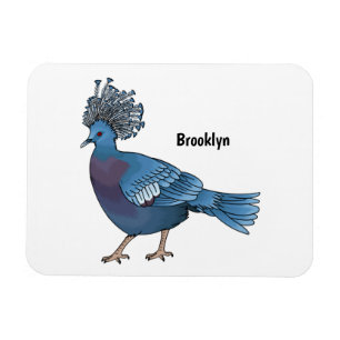 Magnet Flexible Caricature de l'oiseau pigeon couronné Victoria