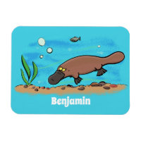Caricature de natation de Cute platypus