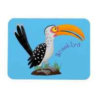 Caricature d'oiseau de safari de barbecue jaune am
