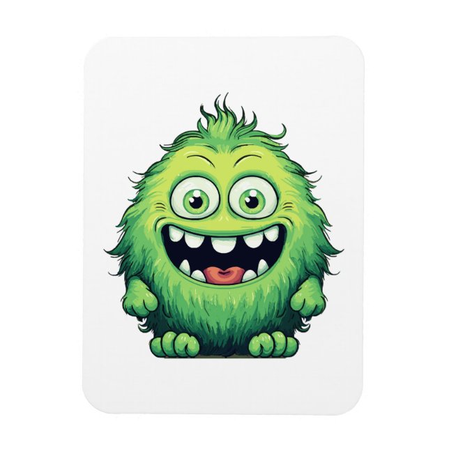 Magnet Flexible Caricature du Monstre Vert et souriant (Vertical)