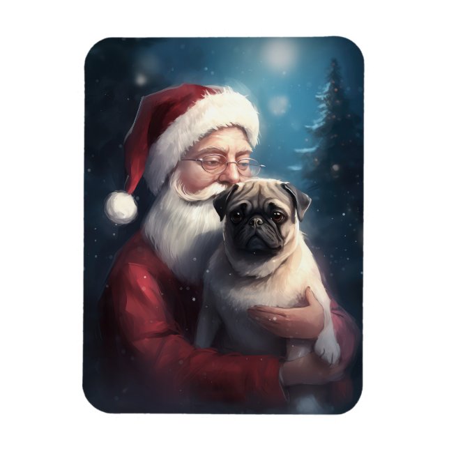 Magnet Flexible Carlin avec le Père Noël Fête de Noël (Vertical)