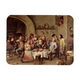 Magnet Flexible Carnaval : "Le Roi Boit", 1690 (huile sur le