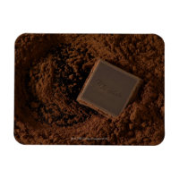 Carré de chocolat en poudre de chocolat