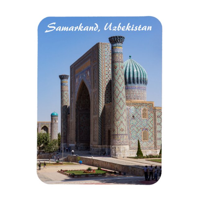 Magnet Flexible carré Registan - Samarkand, Ouzbékistan, Asie (Vertical)