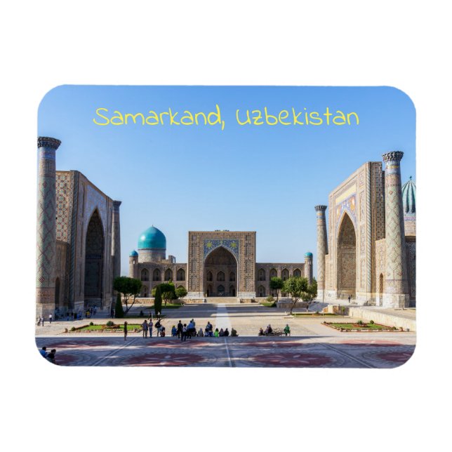 Magnet Flexible Carré Registan - Samarkand, Ouzbékistan, Asie (Horizontal)
