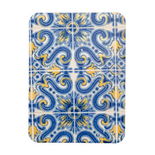 Magnet Flexible Carreau bleu et jaune, Portugal