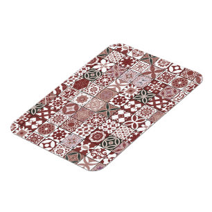 Magnet Flexible Carreau marocain - bordo et noir