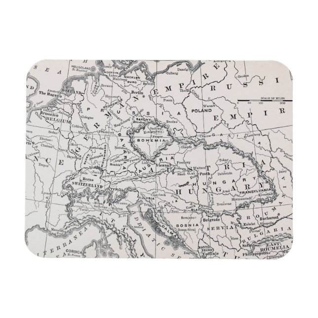MAGNET FLEXIBLE CARTE : ALLEMAGNE ET AUTRICHE (Horizontal)