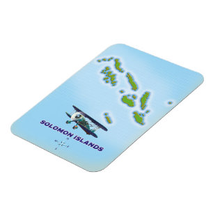 Magnet Flexible Carte cartographique des îles Salomon.