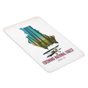 Magnet Flexible Carte Coconino National Forest Arizona USA