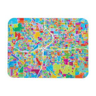 Magnet Flexible Carte colorée d'Atlanta