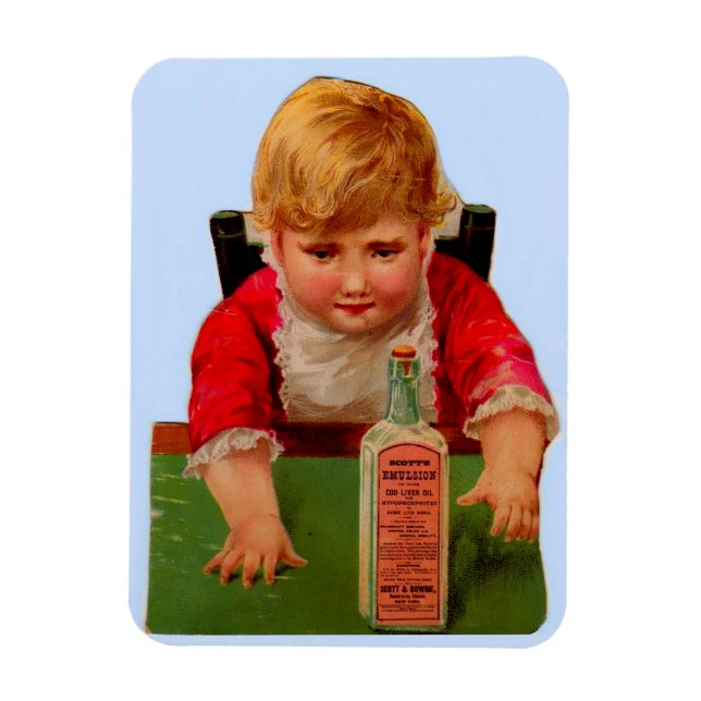 Magnet Flexible Carte commerciale victorienne : Scott's Emulsion C (Vertical)