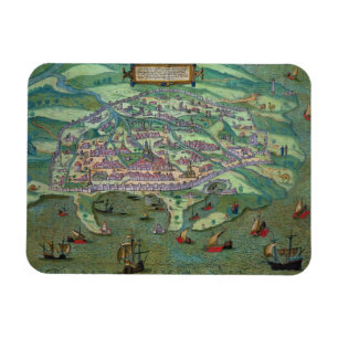 Magnet Flexible Carte d'Alexandrie, de Civitates Orbis Terrarum