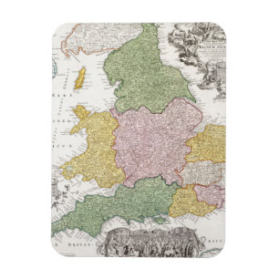 Magnet Flexible Carte d'Angleterre   1760
